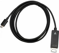 V7 V7USBCDP14-2M Adaptateur de câble de vidéo DisplayPort USB Type C Noir