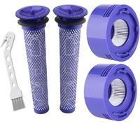 V7 V8 Filtre pour Dyson, 4Pack de Rechange pour Aspirateurs Dyson V7 V8 SV10 SV11 Animal Plus Extra Absolute, 2 Post-Filtres HEPA, 2 Pré-Filtres Remplacez les pièces 965661-01 et 967478-01