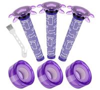 V7 V8 Kit de remplacement de filtre à vide pour Dyson Upgraded V8 Focus Mattress SV25 SV37, 3 Star Pre-Filters et 3 postfiltres HEPA de rechange N° 965661-05 & 967478-05