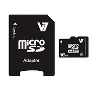 V7 VAMSDH16GCL10R-2E Carte Micro SDHC V7 16 Go classe 10 + adaptateur SD