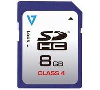V7 VASDH8GCL4R - Carte mémoire flash - 8 Go - Class 4 - SDHC - bleu Bleu G