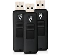 V7 VF24GAR-3PK-3E Slider USB 2.0 Mémoire Flash 4 GB noir (3 Pack)