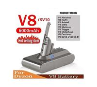(V8 6000mAh)con 6000mAh 21.6V Batterie for Dyson V6 V7 V8 V10 V11Series SV03 DC62 SV11 SV10 SV12 SV14 SV15 Handheld Vacuum Cleaner Spare battery
