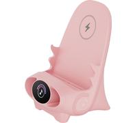 V8 Chargeur rapide sans fil Support Unique Mini Présidence Forme Ergonomique Téléphone Mobile Station de bureau rose