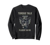 V8 Couple Talk Cars Racing Moteur 8 cylindres couramment en Sweatshirt