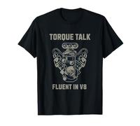 V8 Couple Talk Cars Racing Moteur 8 cylindres couramment en T-Shirt