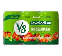V8 Low Sodium Original Jus 100% Végétal, Bidon de 160 ml (lot de 6)