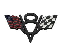 V8 US et Racing Drapeau Emblème Decal 3D Badge Adhésif signalétique pour Universal Car Styling Tronc Tailgate