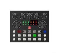 V8s Carte son externe avec microphone pour réduction du bruit DSP et plusieurs modes sonores pour diffusion en direct sur PC et appareils mobiles. Corps en métal