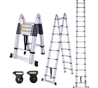 VA-Cerulean 5M Alu Echelle télescopique Echelle pliante Echelle double Echelle coulissante Echelle multi-usages Echelle d'appui Echelle en aluminium (5M, échelle pliante)