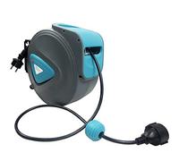 VA-Cerulean Enrouleur de câble automatique,20 m,Pivotant à 180°,Montage mural,Enrouleur de câble avec support mural,Câble électrique avec protection contre la surcharge