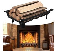 VA-Cerulean Grille de cheminée, grille de chauffage, support en bois de chauffage, grille à charbon, tréteau de feu pour cheminée, support de bois de cheminée, grille à cendres avec pieds, 46 x 31 cm,