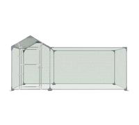VA-Cerulean Poulailler 3 x 1 m - Enclos extérieur lapins en acier galvanisé - Volière d'extérieur avec porte et bâche d'ombrage en polyéthylène pour poules et petits animaux - 3 m²