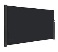 VA-Cerulean Store latéral extensible - Brise-vue - Protection solaire - Résistant aux UV - Largeur réglable - Protection contre le vent - Pour clôture de jardin - 1,8 x 3 m - Gris foncé