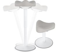 VA-Cerulean Tabouret ergonomique Tabouret à bascule Tabouret de bureau Tabouret assis-debout Siège inclinable à 360° Tabouret de bureau à bascule Tabouret de travail (hauteur réglable de 57 à 82 cm, t