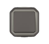 LEGRAND - Interrupteur Mural Etanche Simple ou Va-et-vient 10A Plexo - Commande d'Éclairage Complète Prête à Installer - Pose en Apparent - Fabriqué En France - Anthracite