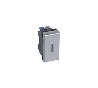 Va et vient à voyant 1 modules Legrand Mosaic aluminium