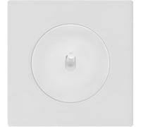 Va-et-vient blanc avec manette blanc glossy DOM et plaque simple blanc - Élégance sobre et fonctionnalité pratique