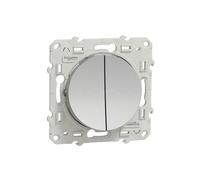 Va et vient double Odace Couleur Aluminium Schneider Electric