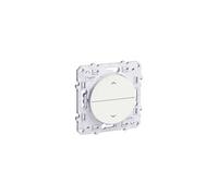 Bouton pourssoire ODACE blanc à 2 boutons montée/descente pour volet - SCHNEIDER - S526207
