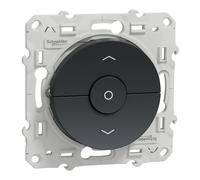 Va-et-vient et bouton-poussoir ODACE pour volet roulant 3 boutons anthracite - SCHNEIDER ELECTRIC - S540208