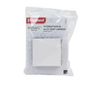 Legrand Interrupteur va-et-vient Mosaic Easy-Led à voyant lumineux Blanc