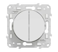 Va-et-vient lumineux - 10 A - LED 1,5 mA - Blanc - Odace 2011 - S520273 - Schneider
