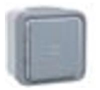 Va et vient lumineux complet en saillie Plexo IP55 - Témoin câblage phase distribuée - Gris G