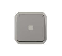 va et vient ou interrupteur - témoin sans neutre - 4a - gris - composable - legrand plexo 069515l