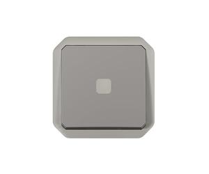 va et vient ou interrupteur - témoin sans neutre - 4a - gris - composable - legrand plexo 069515l