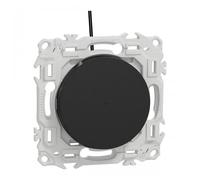 Va-et-vient ou poussoir lumineux 10A - LED verte 0,15mA - noir - Odace II SCHNEIDER
