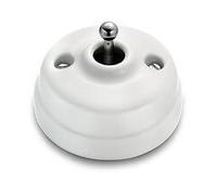 Va et Vient Porcelaine blanche Manette et vis chrome brillant DIMBLER-FONTINI