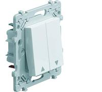 Hager Interrupteur va-et-vient Essensya pour volets roulants double blanc