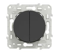 Va-et-vient + poussoir - 10 A - Anthracite - Odace 2011 - S540285 - Schneider