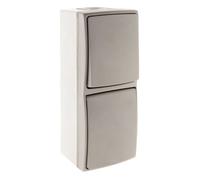 Va et vient + prise 16A 2P+T IP55 - gris - Orok - Zenitech