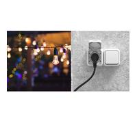 Va-et-vient + prise 2P+T - QUARX - Aqua Pro - IP55 - Prise 16A + Inter 10A - Connexion rapide - Blanc