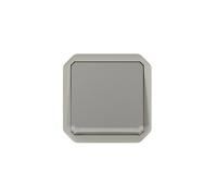 Va-et-vient témoin avec voyant étanche Plexo 10AX avec enjoliveur finition gris