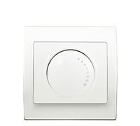 Va et Vient Variateur 500W Blanc Delta Iris + Plaque basic Blanc