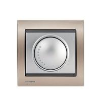Va et Vient Variateur 500W Silver Delta Iris + Plaque Métal Champagne