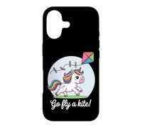 Va Faire Voler Un cerf-Volant ! Cerf-Volant Mignon et Joyeux en Forme de Licorne Coque pour iPhone 17