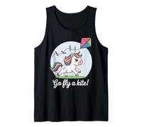 Va faire voler un cerf-volant ! Cerf-volant mignon et joyeux en forme de licorne Débardeur
