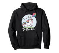 Va faire voler un cerf-volant ! Cerf-volant mignon et joyeux en forme de licorne Sweat à Capuche