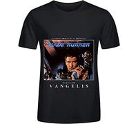 Va@nge@lis T-shirt imprimé Blade Runner Rock pour hommes, col rond, XL, noir, Noir , XL