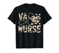 VA Nurse Camouflage Drapeau américain Patriotique Semaine infirmière T-Shirt