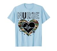 VA Nurse Camouflage Drapeau américain Patriotique Semaine infirmière T-Shirt