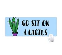 va t'asseoir sur un cactus tapis de souris large cousues bords mat étendu game bureau