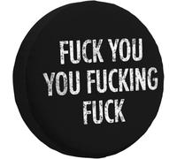 Va Te Faire Foutre, Putain De Merde Couverture De Roue De Secours Protection Le Soleil Housse Roue De Secours Durable Housse pour Roue Pneu Universelle pour Voiture Camion Trailerrv 17inch