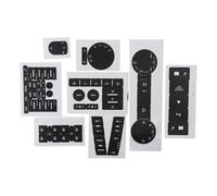 VAAKLM Autocollant de Bouton multimédia Compatible avec VW pour Touareg 2004, 2005, 2006, 2007, 2008, 2009 Autocollants Intérieurs pour Boutons Et Garnitures Intérieures