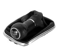 VAAKLM Couvercle Pommeau Compatible Avec Jetta 1999 2000 2001 2002 2003 2004 Accessoires Intérieurs Pommeau De Levier De Vitesse 5/6 Vitesses 12 Mm Soufflet