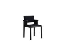 Vaarnii 016 Maasto Chaise de Salle à Manger avec Accoudoirs et Siège/dossier Rembourrés Noir/carré 0194